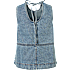 VRS dame denim top str. 2XL - blå
