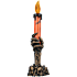Halloween stagelys med LED H: 21,5 cm - flere varianter - assorteret