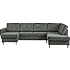 Rom Nordic venstrevendt U-sofa - grøn