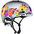 Nutcase cykelhjelm - hvid m. blomster