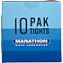 MARATHON 10-pak tights str. L - multifarvet