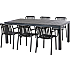 CANBERRA NONWOOD HAVEBORD OG 6 MESSINA HAVESTOLE - SORT