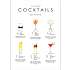 Cocktails opskrifter nr. 4 - 30x40 cm