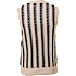 VRS dame stribet strikvest str. M - beige