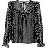 VRS dame chiffon bluse str. XL - sort