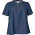 VSR dame denim bluse str. 50 - blå