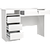 Function Plus skrivebord med 4 skuffer - hvid