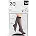 VRS 3-pak knæstrømper crepe str. onesize - sort