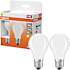 Osram 2-pak LED standardpære 3,4W - varmt hvidt lys