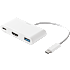 Deltaco USB-C multi-port adapter - hvid