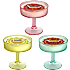 Dekorationslys cocktailglas - flere varianter - assorteret