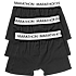 Marathon teen 3-pak boxershorts str. 16-17 år - sort