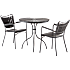 KERTEMINDE CAFÉBORD OG 2 KERTEMINDE HAVESTOL NONWOOD - SORT
