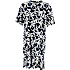 VRS dame blomstret T-shirtkjole str. S - navy