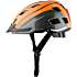 SCO cykelhjelm med lys - orange/sort