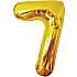 Salling tal folieballon nr. 7, H: 86 cm - Guld