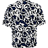 VRS dame blomstret oversize T-shirt str. XL - navy