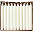 Budget kronelys 2,2x19 cm 20-pak - hvid
