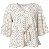 VRS dame bluse med prikker str. S - beige