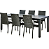 NEW HAVEN HAVEBORD OG 6 MALLORCA HAVESTOLE - SORT