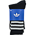 ADIDAS 3-pak crew strømper med 3 striber str. 40-42 - sort