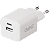 X2O 35W dobbelt hjemmeladersæt USB-C/A med 1,2 m kabel GaN - Hvid