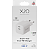 X2O 45W dobbelt hjemmelader USB-C/C GaN - Hvid