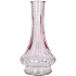 Rillet vase 14 cm - lyserød