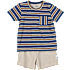 Tiny One 2-delt sæt med T-shirt og shorts str. 74/80 - blå