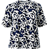 VRS dame blomstret oversize T-shirt str. 54 - navy