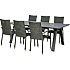 New York havebord med 6 Mallorca havestole - sort