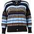 VRS dame stribet cardigan str. 48 - multifarvet