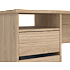 Function Plus skrivebord med 3 skuffer - trælook