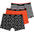VRS teen 3-pak boxershorts str. 158/164 - orange/sort