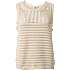 VRS dame pointelle strikvest str. M - beige