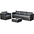 PISA SOFA M. STOL, SOFA OG BORD - SORT
