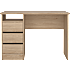 Function Plus skrivebord med 3 skuffer - trælook