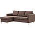Oslo vendbar sofa med chaiselong - brun