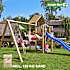 Jungle Gym Cubby inkl. swing, sand & blå slide