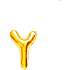 Salling bogstav folieballon "Y" H: 35 cm - Guld
