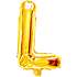 Salling bogstav folieballon "L" H: 35 cm - Guld
