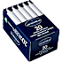 Kronelys ren stearin 2,4x20 cm 20-pak - hvid
