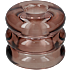 Lysestage glas H: 6,2 cm - rosa