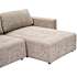 Florence 3 personers modulsofa med chaiselong - gråbrun