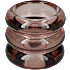 Lysestage glas H: 6,2 cm - rosa