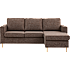 Oslo vendbar sofa med chaiselong - brun