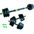 ASG vægtsæt 15 kg - sort og grøn