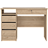 Function Plus skrivebord med 4 skuffer - trælook