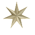 Dekorationsstjerne med glitter 50 cm - guld