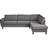 Rom Nordic højrevendt open-end sofa - antracit